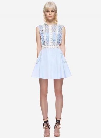 Oasap Fashion Sleeveless Lace A-line Dress