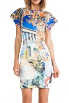 Oasap Garden Of Athena Print Dress