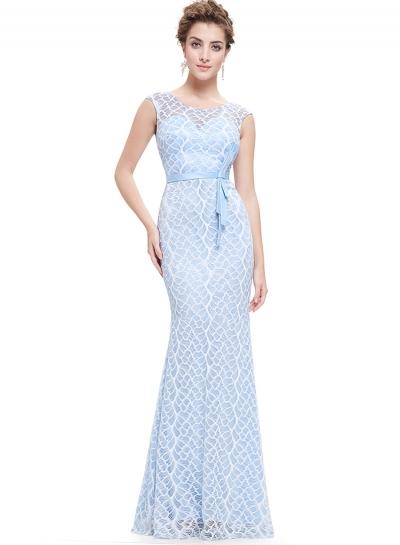 Oasap Women's Lace Crochet Keyhole Back Slim Fit Prom Dress