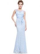 Oasap Women's Lace Crochet Keyhole Back Slim Fit Prom Dress