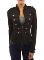 Oasap Women's Fashion Double Breasted Slim Fit Zip Up Jacket