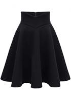 Oasap Fashion High Waist A-line Knee Lengh Skirt