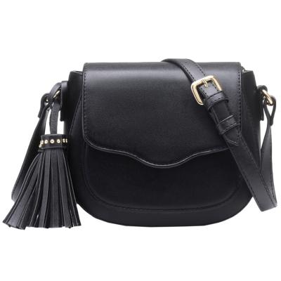 Oasap Pu Crossbody Shoulder Bag With Tassel