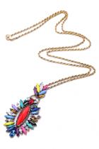 Oasap Vintage Faux Pearl Multicolor Necklace