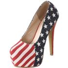 Oasap Women's American Flag Platform High Heels Pumps Shoes