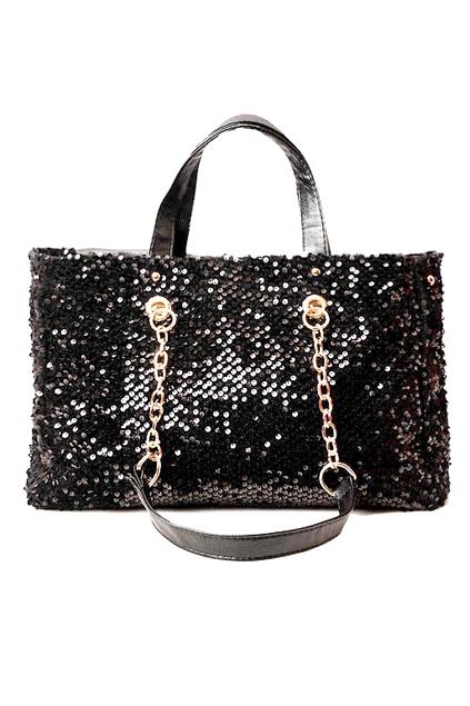 Oasap Sequins Embellished Shoulder Bag
