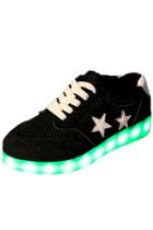 Oasap Fashion Pentagram Print Rechargeable Led Light-up Sneakers