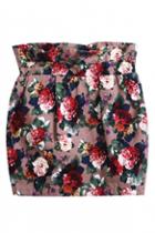 Oasap Vintage Rose Print Bust Skirt