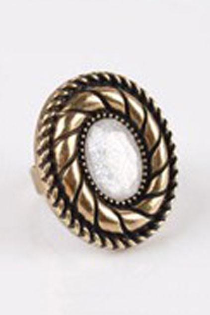 Oasap Retro Chic Jeweled Ring