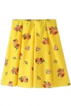Oasap Sweet Yellow Floral A-line Skirt