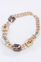 Oasap Heavy Metal Curb Chain Necklace