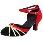 Oasap Closed Toe Cross Strap Latin Dance Shoes