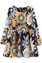 Oasap Bohemia Style Floral Pattern A-line Dress