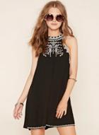 Oasap Halter Sleeveless Embroidery Mini Dresses