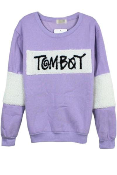 Oasap Tomboy Fleece Sweatshirt