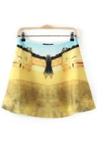 Oasap Vintage A-line Chiffon Skirt
