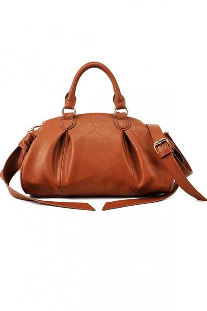 Oasap Vintage Ruffled Shoulder Bag