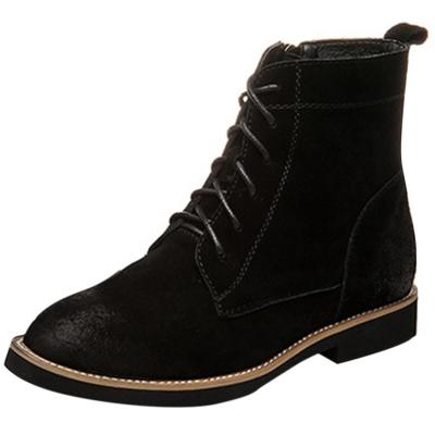 Oasap Women's Fashion Lace-up Front Side Zipper Ankle Boots