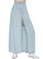Oasap Women's Fashion High Waist A-line Maxi Denim Skirt With Pockets