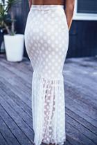 Oasap Goddess Flouncing Polka Dot Print Dress