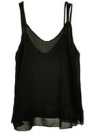 Oasap Women's V Neck Spaghetti Strap Chiffon Top