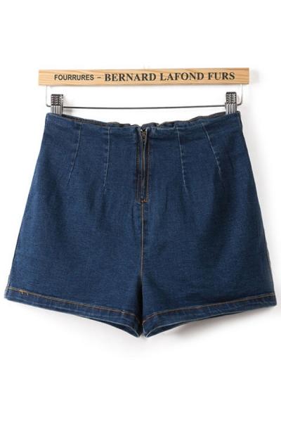 Oasap Empire Waist Denim Shorts