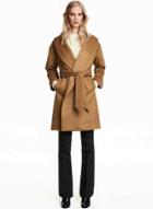 Oasap Women's Shawl Collar Solid Color With Belt