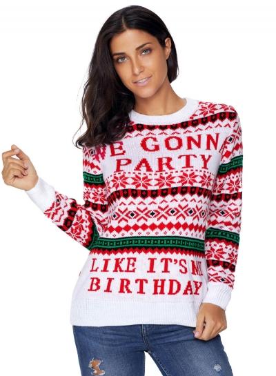 Oasap Fashion We Gonna Party Ugly Christmas Sweater