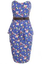 Oasap Chic Floral Printing Bodycon Dress