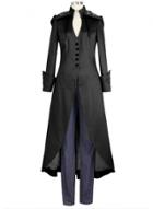 Oasap Vintage Single Breasted Back Lace-up Longline Coat