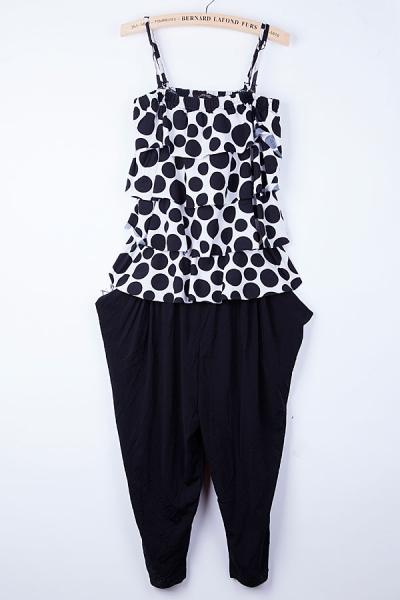 Oasap Ruffled Polka Dot Rompers