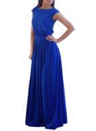 Oasap Women's Elegant Solid Color Sleeveless Maxi Dress