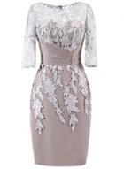 Oasap Fashion Long Sleeve Lace Cocktail Dress