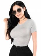 Oasap Lace Up Back Short Sleeve Crop Top