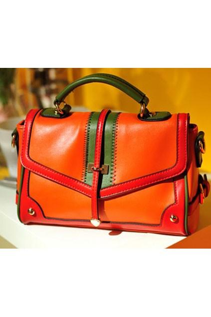 Oasap Contrast Colored Arrowhead Embellished Shoulder Bag