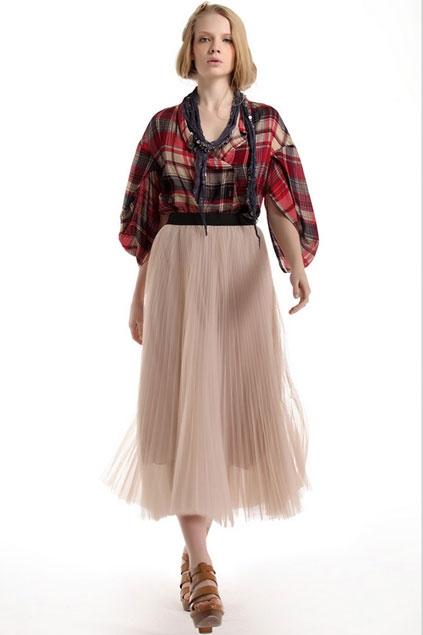 Oasap Elastic Waist Pleated Ankle Length Skirt