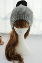 Oasap Mesh Paneled Knitted Hat