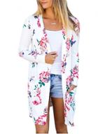 Oasap Floral Long Sleeve Open Front Cardigan