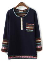 Oasap Tribal Fleece Sweatshirt