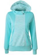 Oasap Women's Fashion Solid Lace Patchwork Pullover Hoodie