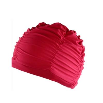 Oasap Adult Comfortable Solid Long Hair Spandex Swimming Cap