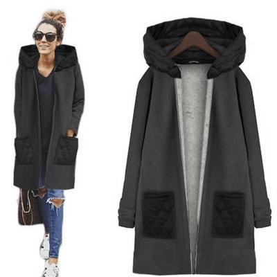 Oasap Casual Long Sleeve Loose Fit Hooded Winter Coat
