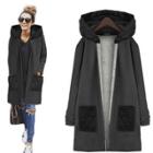 Oasap Casual Long Sleeve Loose Fit Hooded Winter Coat