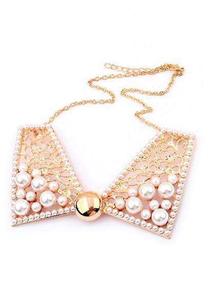 Oasap Cutout Bowknot Necklace