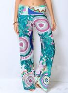Oasap Casual Floral Printed Straight Pants