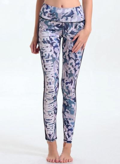 Oasap Women's Stretchy Camouflage Yoga Running Sports Skinny Leggings