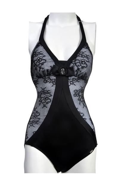 Oasap Bow-knot Flower Pattern Self-tied Swimsuit