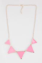 Oasap Pure Color Triangle Necklace