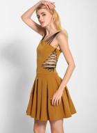 Oasap Elastic Spaghetti Band Shoulder Dress