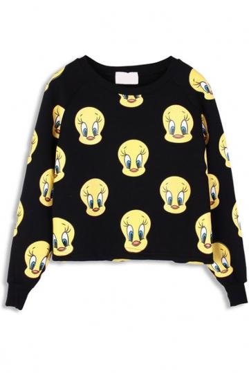 Oasap Cute Duckling Pattern Sweatshirt